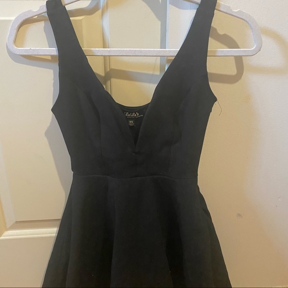 Lulu’s Deep V Plunge Tight Stretch Mini Dress Romper XS - Picture 5 of 12